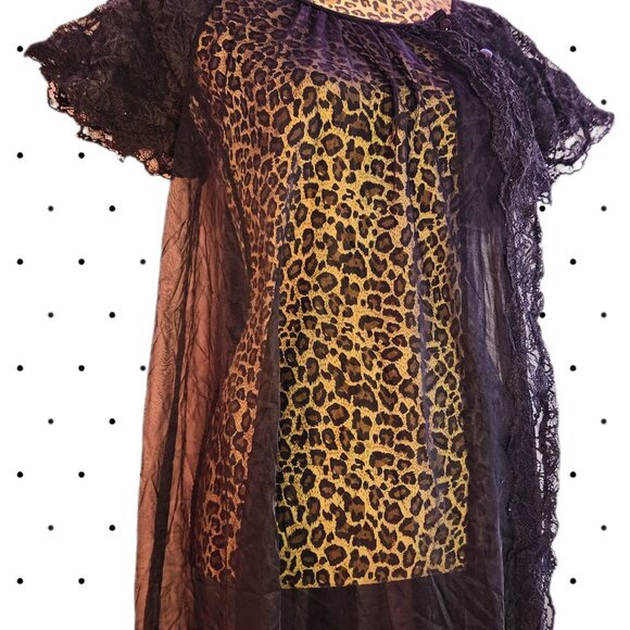 Vintage sheer nightgown robe - Picture 2 of 5